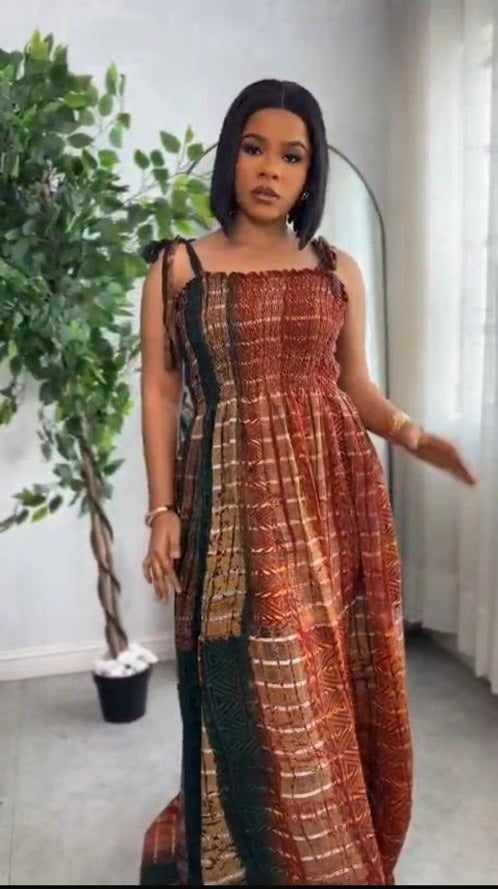 Sunset Harmony Maxi Dress – Elegant African-Inspired Summer Wear