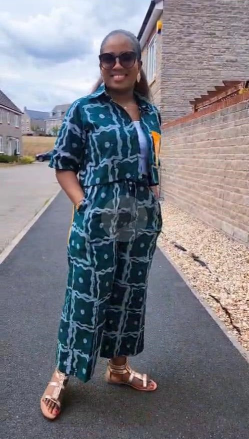 Adire Edge Set – Stylish Two-Piece African Print Outfit