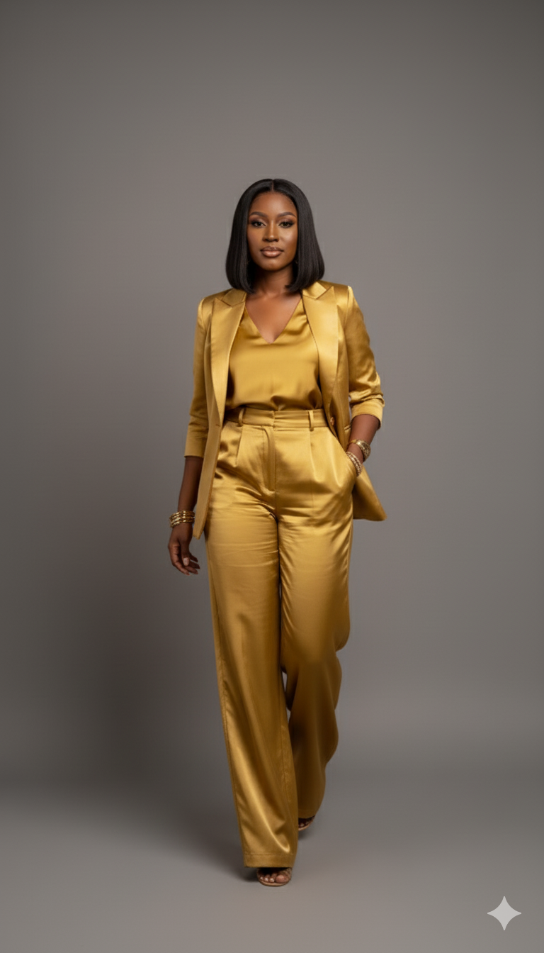 Golden Sands Kimono Duster & Palazzo Set