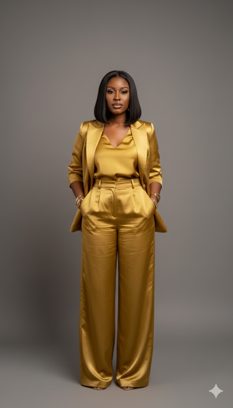 Golden Sands Kimono Duster & Palazzo Set